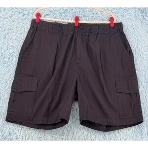 TOMMY BAHAMA MENS SURVIVOR SHORTS -XL- DARK BLUE DRAWSTRING CARGO RELAX -GOLF